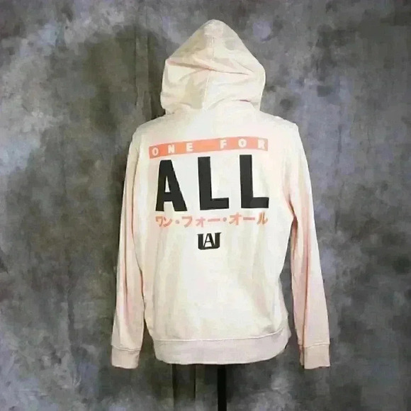 My Hero Academia yellow hooded sweatshirt size M elasticized cuffs and waist kan - Picture 5 of 8